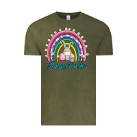 Vintage Olive easter egg bunny rainbow Vintage Tee - AdoDesignShop