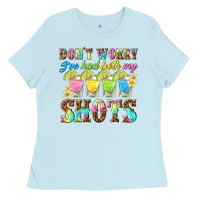 Baby Blue dont worry ive had both my shots Ladies Tee - texasbilliewilder