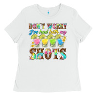 White dont worry ive had both my shots Ladies Tee - texasbilliewilder