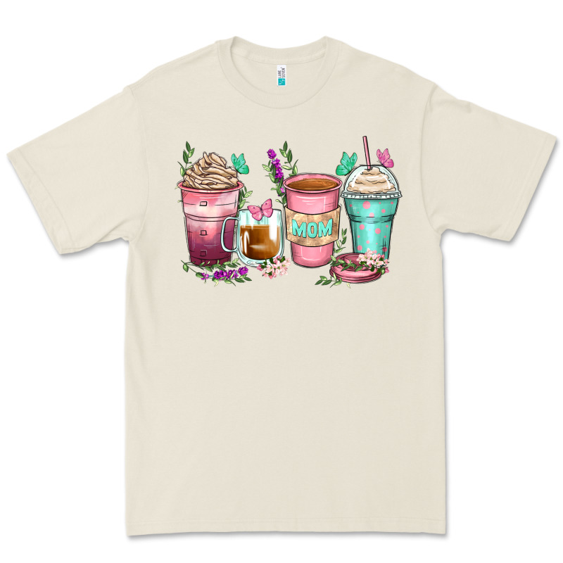 Mom Coffee Cups Premium Tee by Zillion Design Studio | Teevron