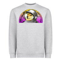 Heather Grey dogecoin to the mars Heavyweight Sweatshirt - Jasminsmagicworld