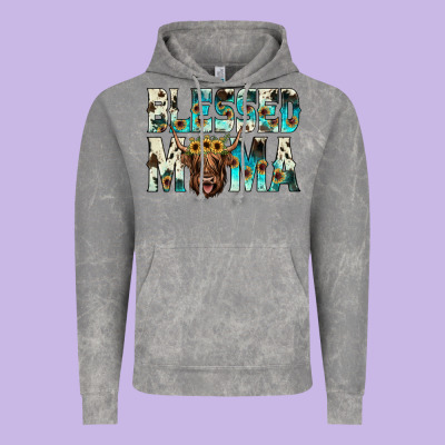Blessed Mama Vintage Hoodie Designed By Jahusdesignshop