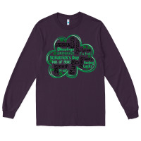 Plum st patricks day shamrock typography Long Sleeve Tee - MaliasSmallBusiness