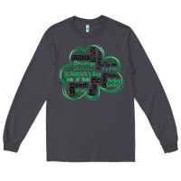 Smoke st patricks day shamrock typography Long Sleeve Tee - MaliasSmallBusiness