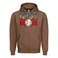 Chestnut Loud And Proud Baseball Mom Zipper Hoodie - BundleAndBundleShop