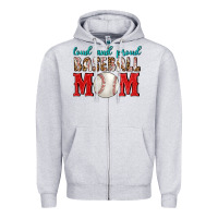 Heather Grey Loud And Proud Baseball Mom Zipper Hoodie - BundleAndBundleShop