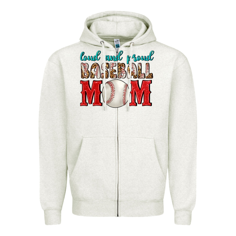 Loud And Proud Baseball Mom Zipper Hoodie by BundleAndBundleShop | Teevron