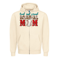 Sandshell Loud And Proud Baseball Mom Zipper Hoodie - BundleAndBundleShop