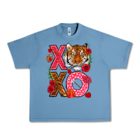 Pebble Blue xoxo with tiger Urban Heavy Tee - NancyCooperArtShop