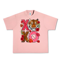 Salmon xoxo with tiger Urban Heavy Tee - NancyCooperArtShop