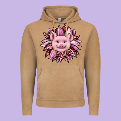 Sunflower Leopard Vintage Hoodie Designed By Jahusdesignshop