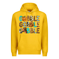 Lemon Gobble Gobble Gobble with Turkey Premium Hoodie - texasbilliewilder