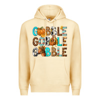 Pina Colada Gobble Gobble Gobble with Turkey Premium Hoodie - texasbilliewilder