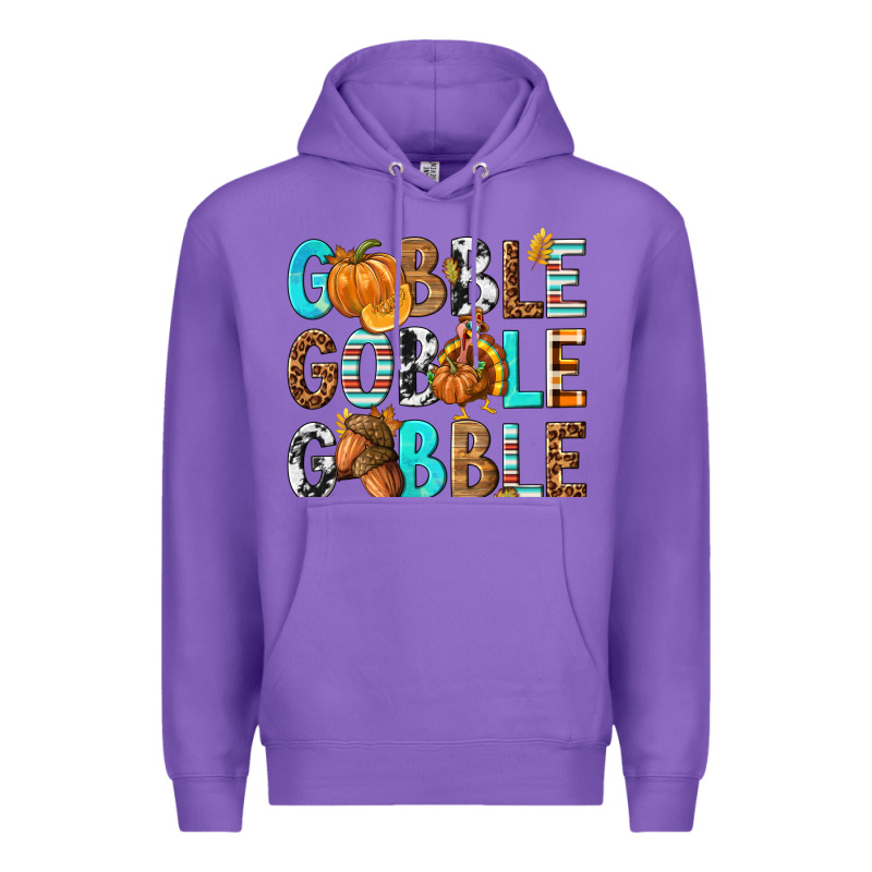 Gobble Gobble Gobble With Turkey Premium Hoodie by texasbilliewilder | Teevron