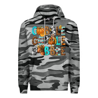 Slate Camo Gobble Gobble Gobble with Turkey Premium Hoodie - texasbilliewilder