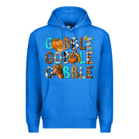 True Royal Gobble Gobble Gobble with Turkey Premium Hoodie - texasbilliewilder