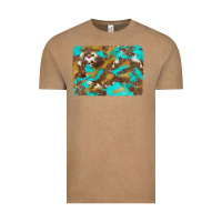 Vintage Coffee western turquoise leopard and cowhide background Vintage Tee - Artiststas