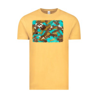 Vintage Mustard western turquoise leopard and cowhide background Vintage Tee - Artiststas