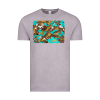 Vintage Zinc western turquoise leopard and cowhide background Vintage Tee - Artiststas