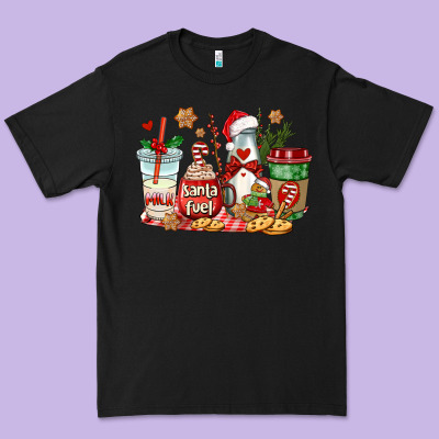 Santa Fuel Coffee Cups Premium Tee Designed By Adodesignshop
