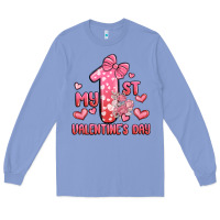 Colony Blue my first valentines day Long Sleeve Tee - MaliasSmallBusiness