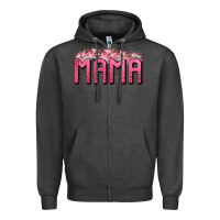 Charcoal Heather Western Mama Zipper Hoodie - BundleAndBundleShop