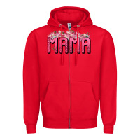 Red Western Mama Zipper Hoodie - BundleAndBundleShop