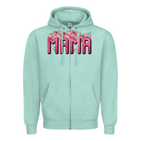 Seafoam Western Mama Zipper Hoodie - BundleAndBundleShop
