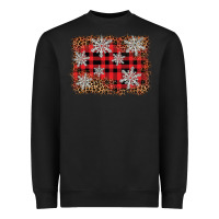 Black snowflake background Heavyweight Sweatshirt - BarkalooDesign