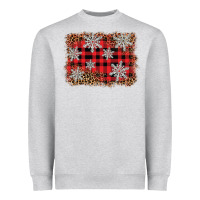 Heather Grey snowflake background Heavyweight Sweatshirt - BarkalooDesign