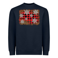 Navy snowflake background Heavyweight Sweatshirt - BarkalooDesign