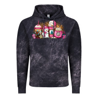 Cloud Black pink Christmas winter snowman coffee Vintage Hoodie - Jasminsmagicworld