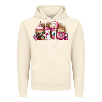 Vintage Artic pink Christmas winter snowman coffee Vintage Hoodie - Jasminsmagicworld
