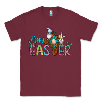 Burgundy cross rabbit gnomes happy easter Classic Tee - Jasminsmagicworld