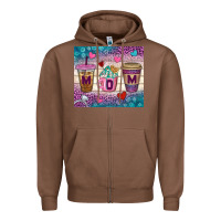 Chestnut Western Mom Coffee Cups Tumbler Zipper Hoodie - BundleAndBundleShop