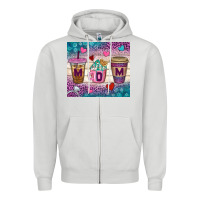 Dove Grey Western Mom Coffee Cups Tumbler Zipper Hoodie - BundleAndBundleShop