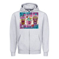 Heather Grey Western Mom Coffee Cups Tumbler Zipper Hoodie - BundleAndBundleShop