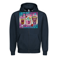 Navy Western Mom Coffee Cups Tumbler Zipper Hoodie - BundleAndBundleShop