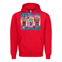 Red Western Mom Coffee Cups Tumbler Zipper Hoodie - BundleAndBundleShop