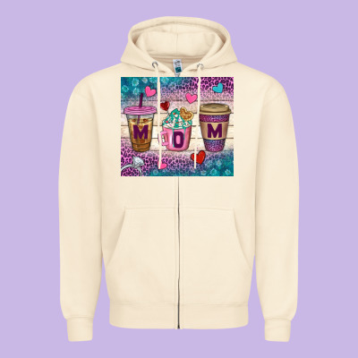 Western Mom Coffee Cups Tumbler Zipper Hoodie Designed By Bundleandbundleshop