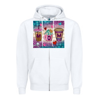 White Western Mom Coffee Cups Tumbler Zipper Hoodie - BundleAndBundleShop