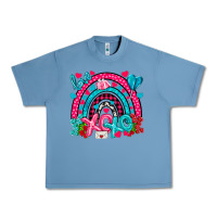 Pebble Blue xo xo rainbow valentine Urban Heavy Tee - NancyCooperArtShop