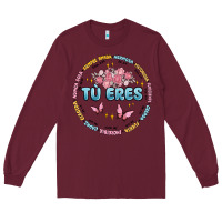 Burgundy tu eres inspiration Long Sleeve Tee - MaliasSmallBusiness