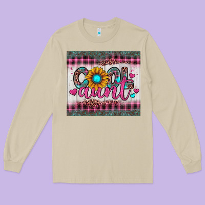 Cool Aunt Long Sleeve Tee Designed By Jahusdesignshop