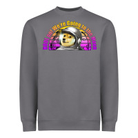 Storm doge coin hodl on we're going to the moon retro sunset Heavyweight Sweatshirt - Jasminsmagicworld
