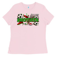 Bubblegum Pink brother soccer Ladies Tee - Zillion Design Studio