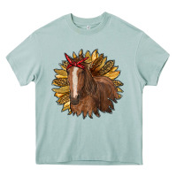 Arona sunflower with horse Heavy Core Tee - RanaPortraitStore