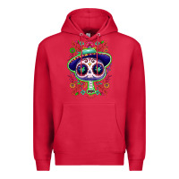Cardinal Mexican Day of dead sugar skull Premium Hoodie - NancyCooperArtShop