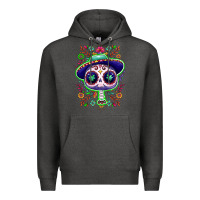 Mexican Day Of Dead Sugar Skull Premium Hoodie | Teevron