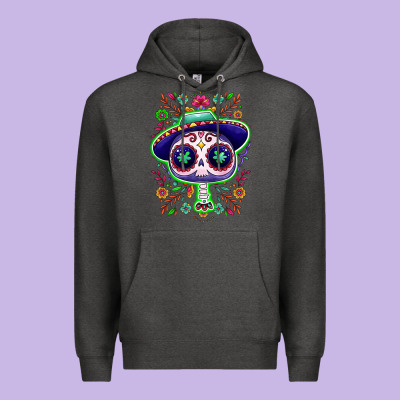 Mexican Day Of Dead Sugar Skull Premium Hoodie Designed By Nancycooperartshop